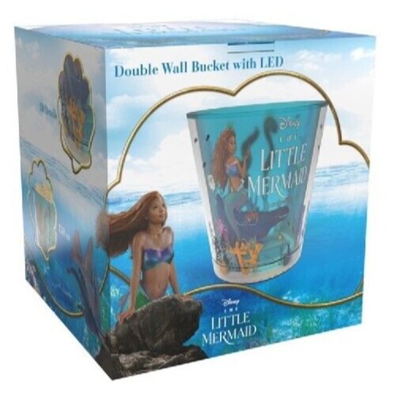 Disney The Little Mermaid 2023 AMC Light up Popcorn Bucket Vessel 130oz NEW - Picture 5 of 6